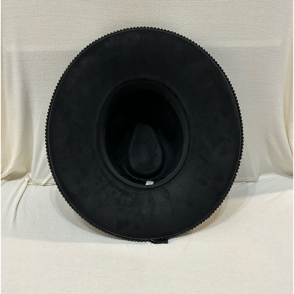 Black fedora, gambler, boater, Panama hat, sombrero, bolero hat, black hat - Picture 4 of 5